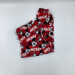 Disney Red and Black Mickey Mouse Lounge Pants XL
